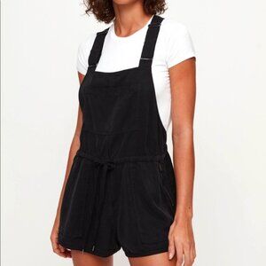 Aritzia Wilfred Free Beatriz Overall Romper Shorts XS Black